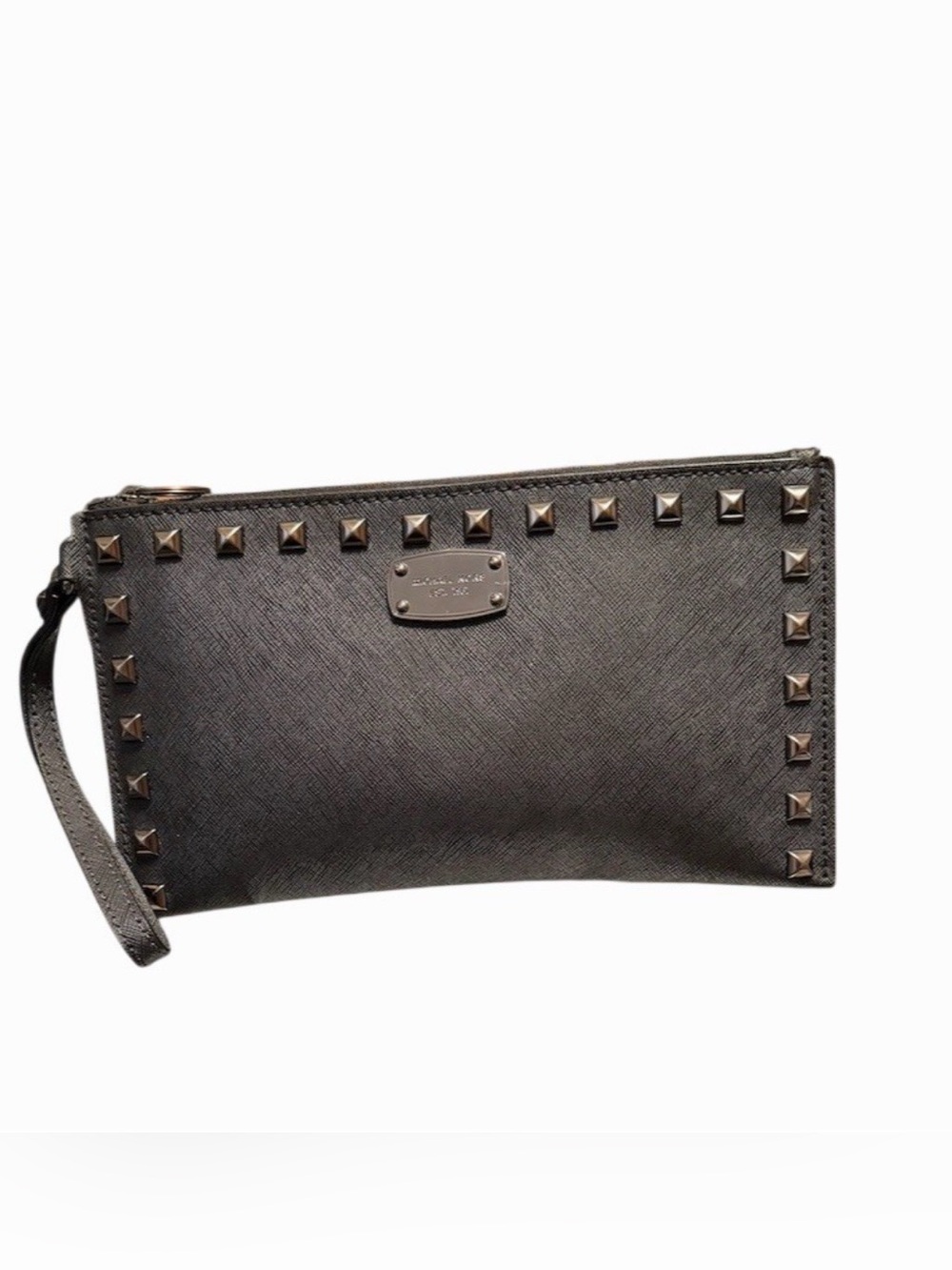 Michael Kors Studded Saffiano Leather Wristlet